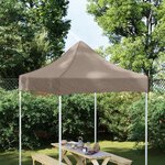 VIDAXL Toit de tente de reception 2x2 m Taupe 270 g/m^2