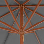 Voir la diapositive 5 : VIDAXL Parasol d'exterieur avec mat en bois 300 cm anthracite