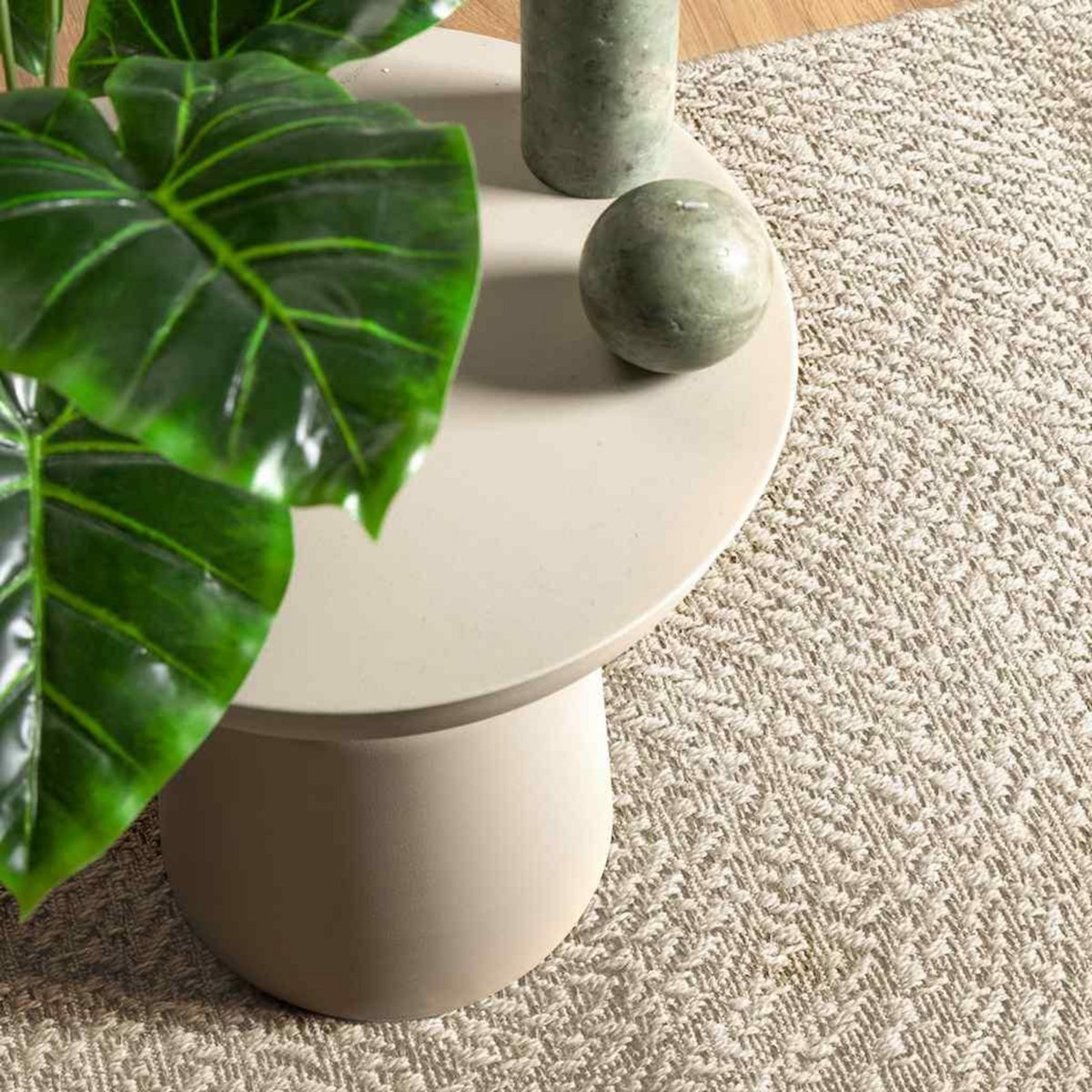VIDAXL Tapis ZIZUR creme 200x200 cm aspect de jute interieur exterieur