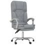 Voir la diapositive 2 : VIDAXL Fauteuil de massage inclinable de bureau Gris clair Tissu