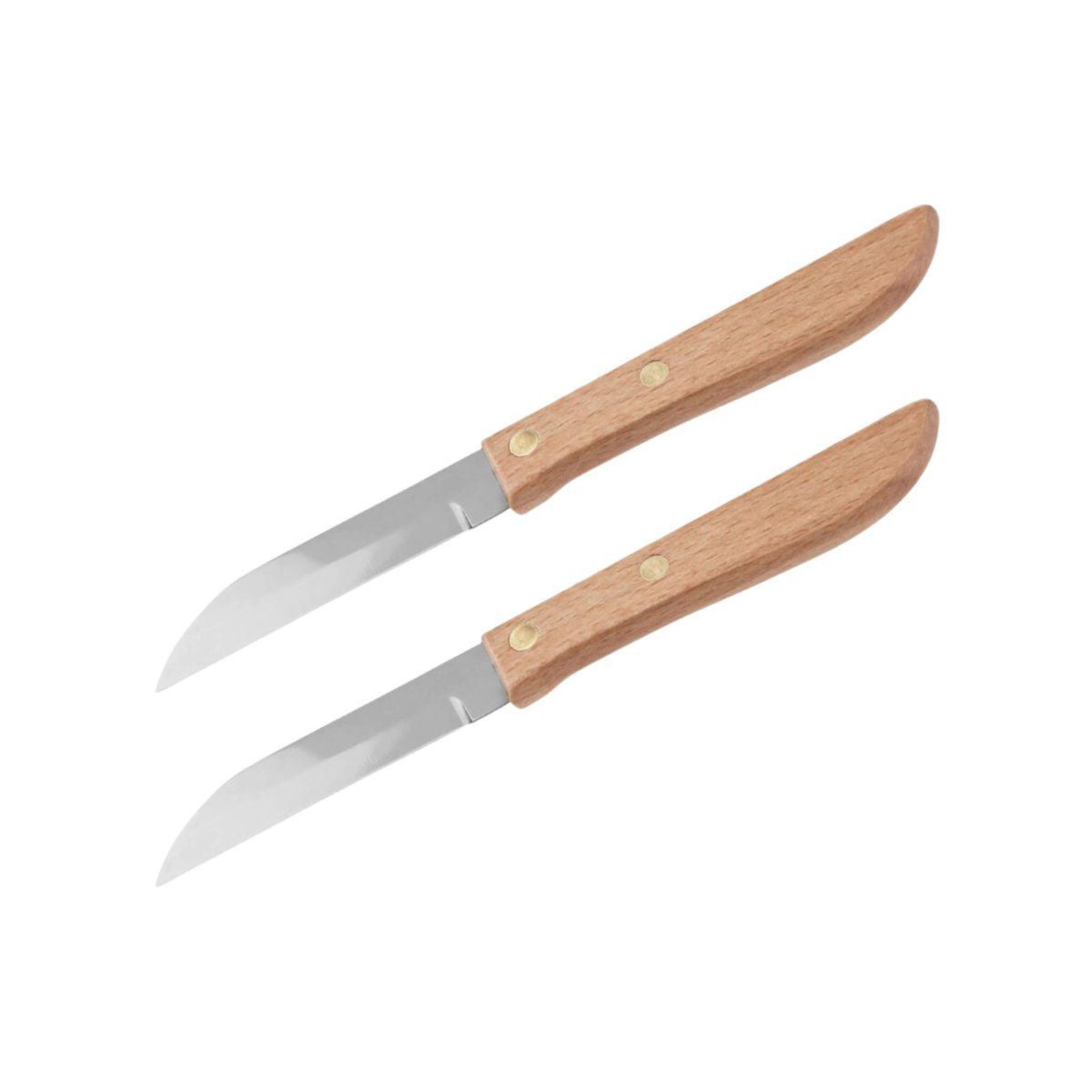 NIROSTA Lot de 2 couteaux d'office manche en bois lame de 7,5 cm nirosta country