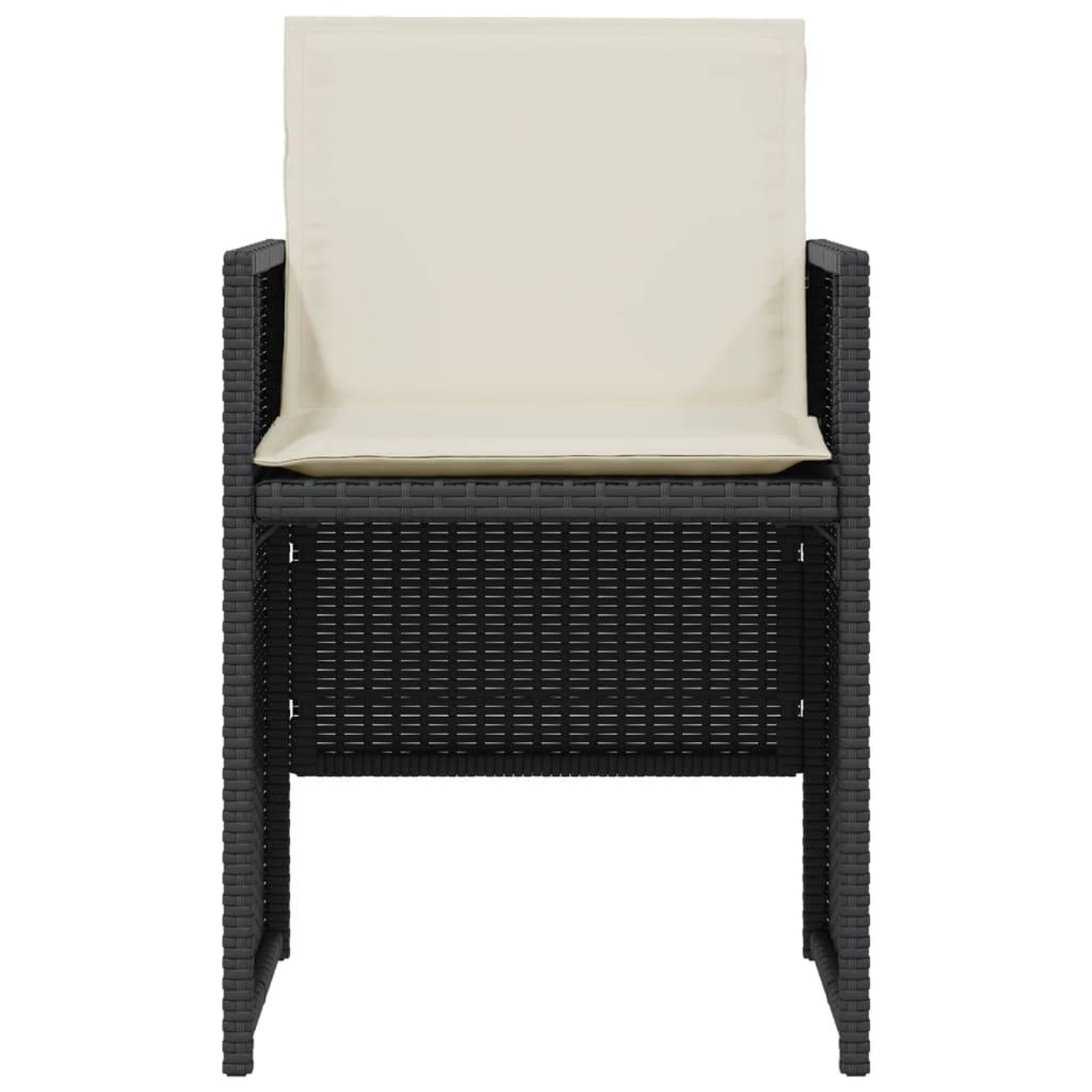 Voir la diapositive 5 : VIDAXL Ensemble de bistro 3 pcs avec coussins noir resine tressee