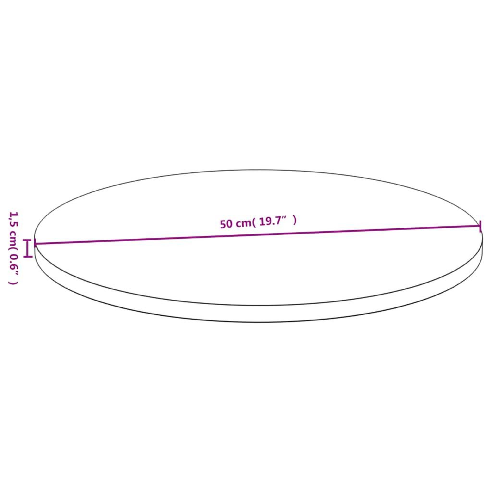 Voir la diapositive 5 : VIDAXL Dessus de table Ø50x1,5 cm bambou