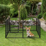 Voir la diapositive 4 : PAWHUT Luxe parc enclos modulable pour chien 8 panneaux porte verrouillable acier époxy noir