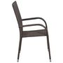 Voir la diapositive 4 : VIDAXL Ensemble a manger de jardin 5pcs Resine tressee Marron