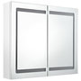 Voir la diapositive 3 : VIDAXL Armoire de salle de bain a miroir LED Blanc brillant 80x12x68cm