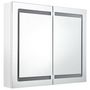 Voir la diapositive 3 : VIDAXL Armoire de salle de bain a miroir LED Blanc brillant 80x12x68cm