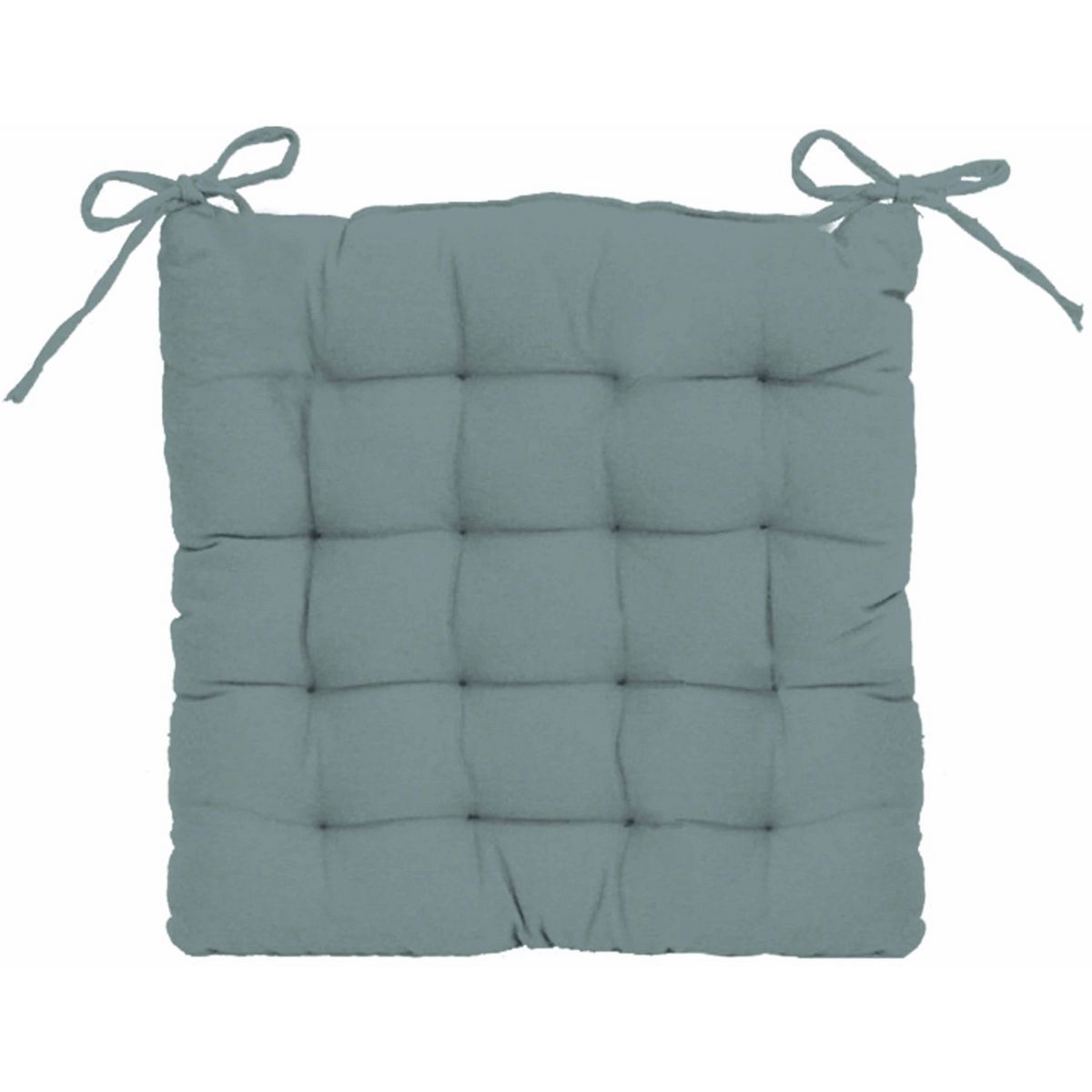 Galette de chaise matelassée unie en coton