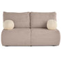 Voir la diapositive 1 : BEST MOBILIER Marvin - canapé 3 places convertible et coffre en fausse fourrure côtelée avec 2 coussins boule inclus