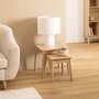 Voir la diapositive 3 : FIVE Ensemble de 2 tables à café gigognes effet bois naturel ABANA - Beige