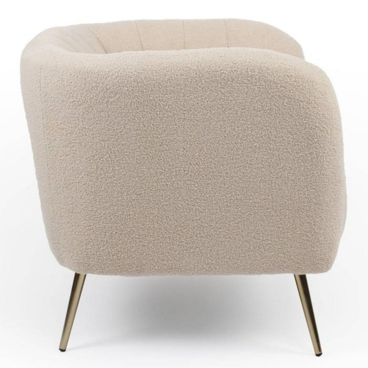 Paris Prix Fauteuil Design Bouclette  Reuben  75cm Beige