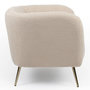Voir la diapositive 3 : Paris Prix Fauteuil Design Bouclette  Reuben  75cm Beige