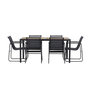 Voir la diapositive 2 : Paris Prix Ensemble Table de Jardin & 6 Chaises  Lampedusa  160cm Noir