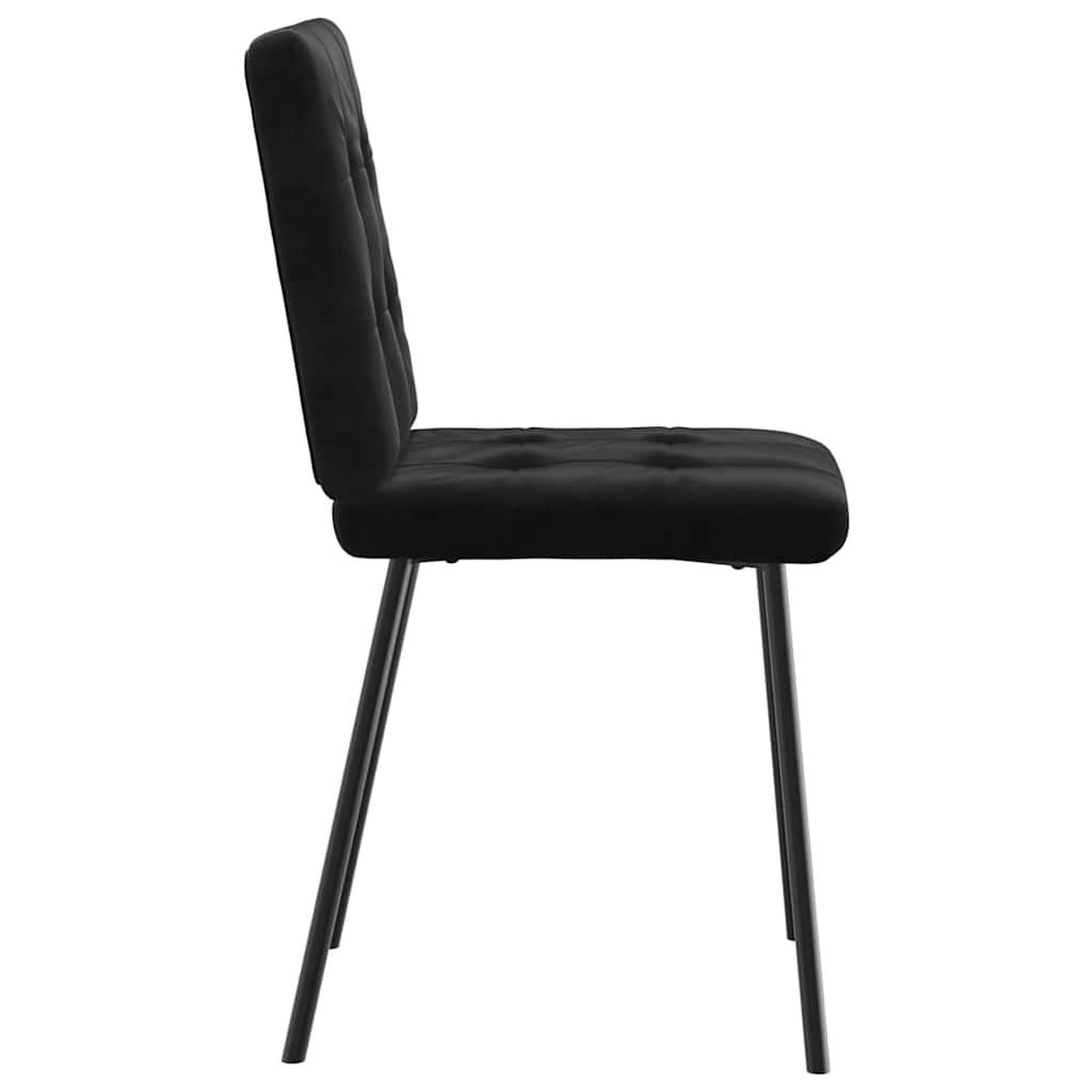 Voir la diapositive 5 : VIDAXL Chaises a manger lot de 2 Noir Velours