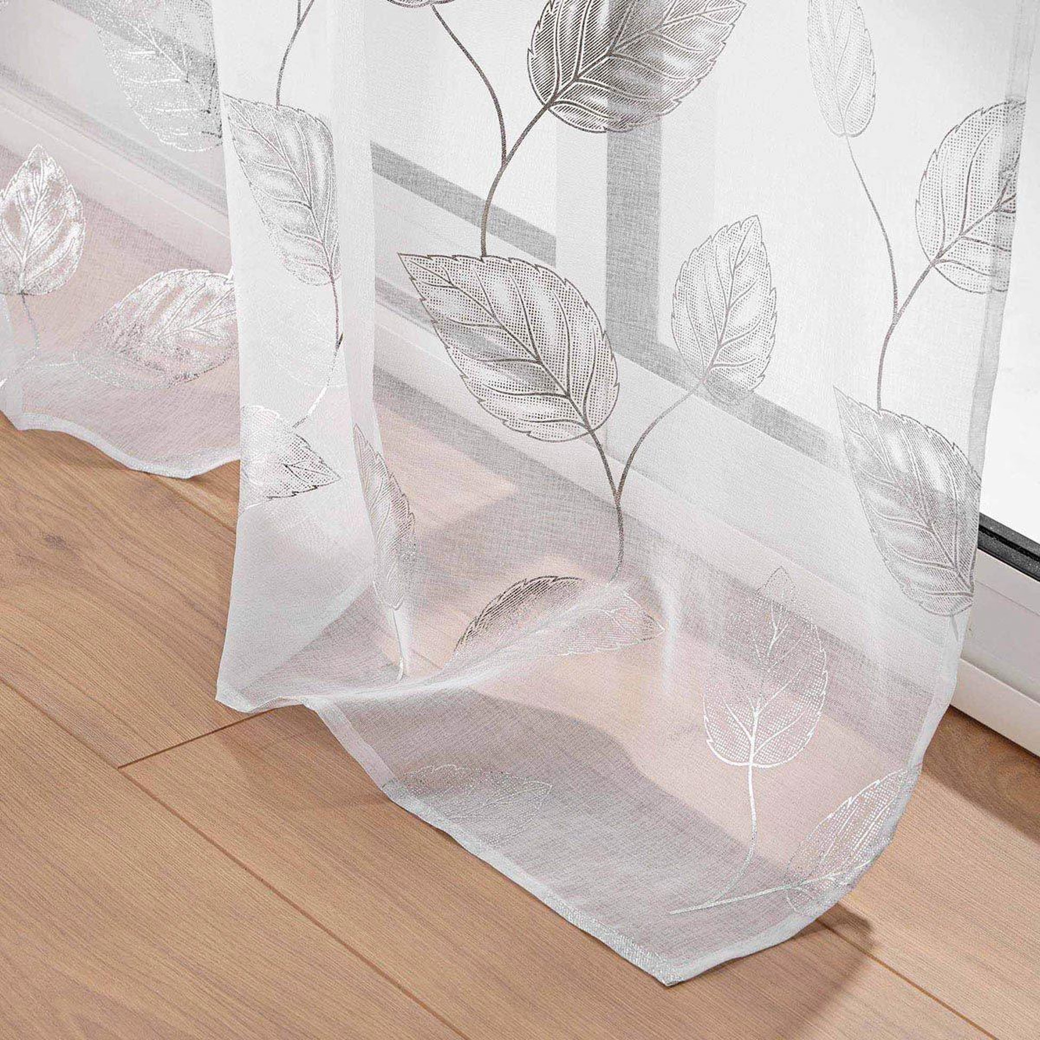 Voir la diapositive 3 : Douceur d'Intérieur Rideau voilage à œillets  edelia  140x280cm argent