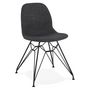 Voir la diapositive 1 : Paris Prix Chaise Design en Tissu  Sandes  83cm Gris & Noir