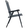Voir la diapositive 4 : VIDAXL Chaises de jardin pliables lot de 2 Textilene Gris
