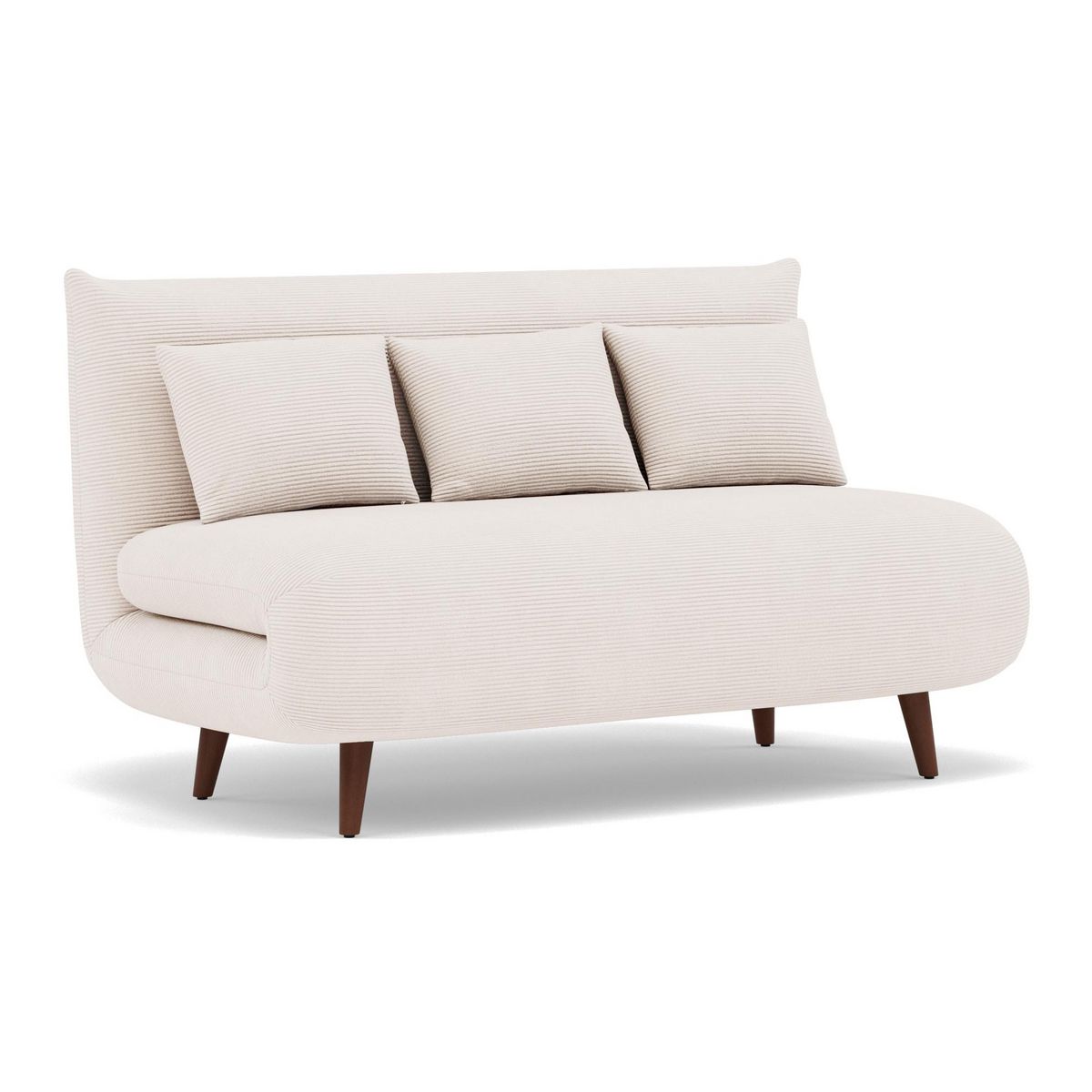 BEST MOBILIER Lumi - banquette convertible clic-clac 2 places en velours côtelé