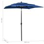 Voir la diapositive 6 : VIDAXL Parasol de jardin a 3 niveaux avec mat en aluminium bleu azure