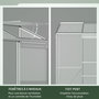 Voir la diapositive 6 : OUTSUNNY Serre adossée de jardin - 2 lucarnes, 2 portes coulissantes - 190 x 70 x 200 cm - alu polycarbonate transparent