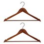 Voir la diapositive 1 : FIVE Lot de 2 Cintres en Bois  Vintage  44cm Marron