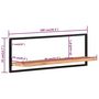 Voir la diapositive 6 : VIDAXL Etageres murales 2 pcs 100x24x35 cm Bois d'acacia et acier
