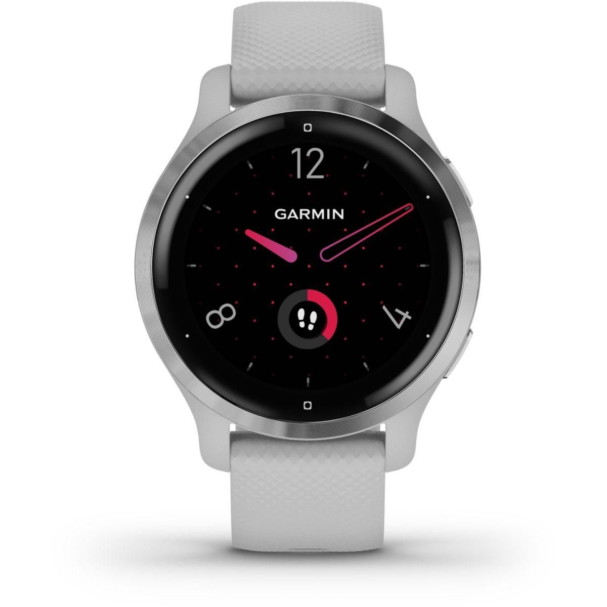 GARMIN Montre sport Venu 2S Silver avec bracelet gris clair