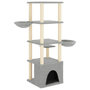 Voir la diapositive 5 : VIDAXL Arbre a chat avec griffoirs en sisal gris clair 147 cm