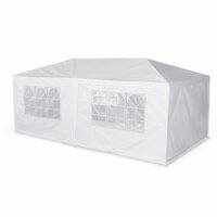 Toboli Tonnelle Jardin pliable en Blanc 3x3m Pop-up Tente