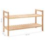 Voir la diapositive 6 : VIDAXL Etagere a chaussures Bois de noyer massif 69 x 26 x 40 cm