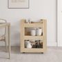 Voir la diapositive 3 : VIDAXL Chariot de cuisine Chene sonoma 60x45x80 cm Bois d'ingenierie