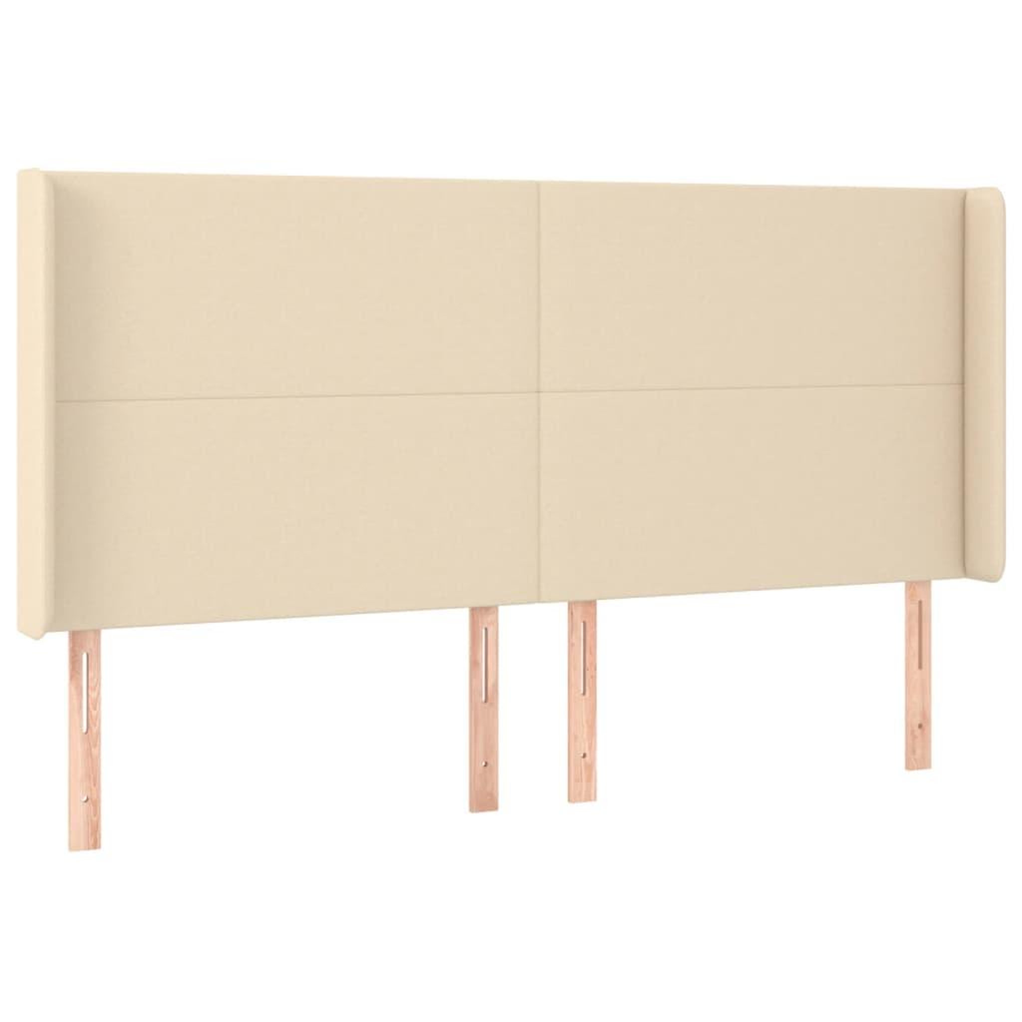 Voir la diapositive 3 : VIDAXL Tete de lit a LED Creme 203x16x118/128 cm Tissu