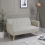 Voir la diapositive 6 : CONCEPT USINE Canapé scandinave convertible 3 places en tissu beige BERLIN