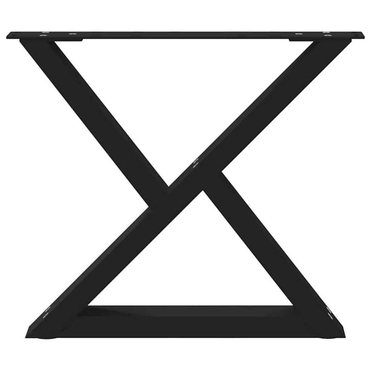 VIDAXL Pieds de table basse 2 pcs noir 60x(42-43,3) cm acier