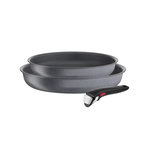TEFAL Lot de 2 poêle anti-adhésif 24/28cm + poignée - L3969102