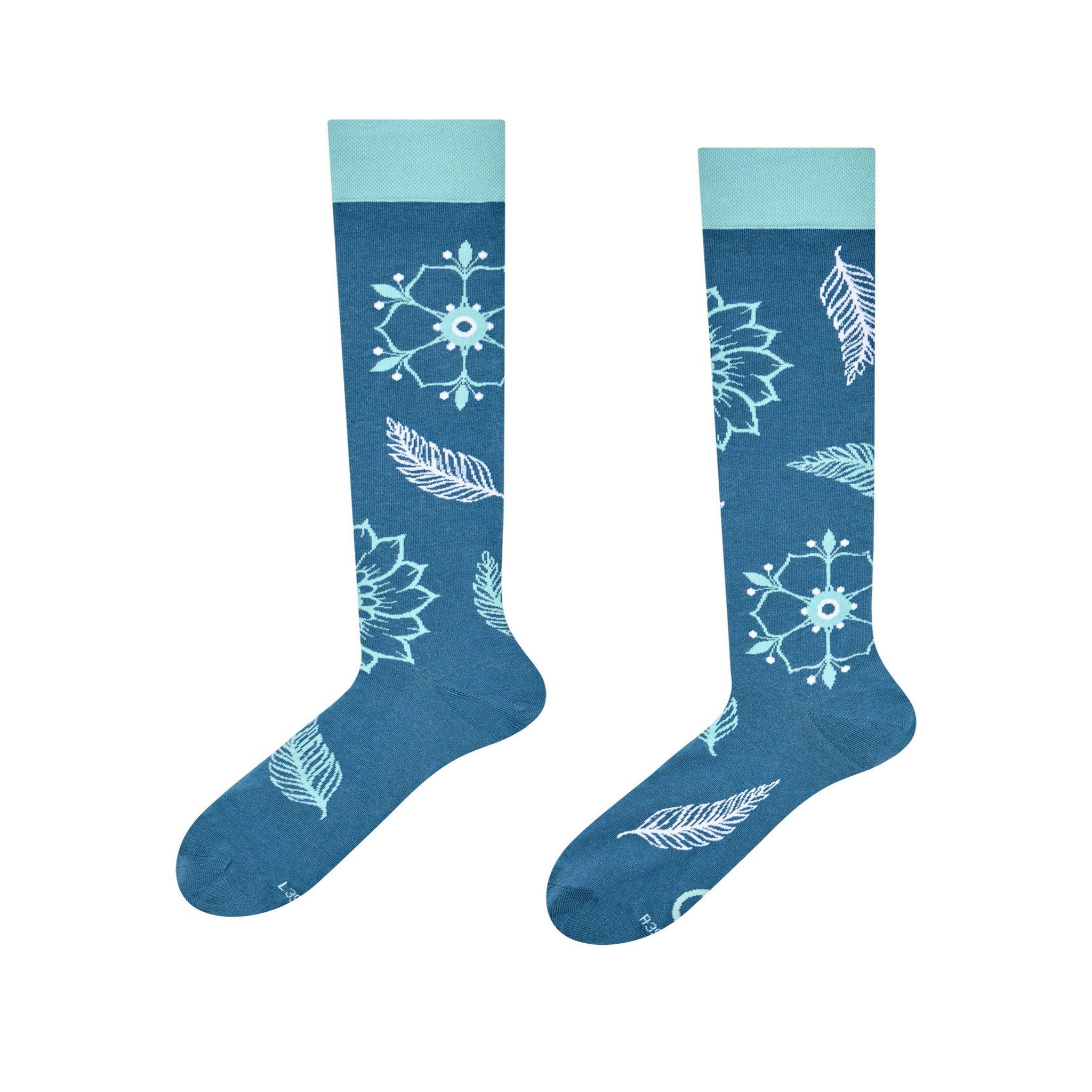 Voir la diapositive 1 : DEDOLES Chaussettes mi-bas mandala & feuilles