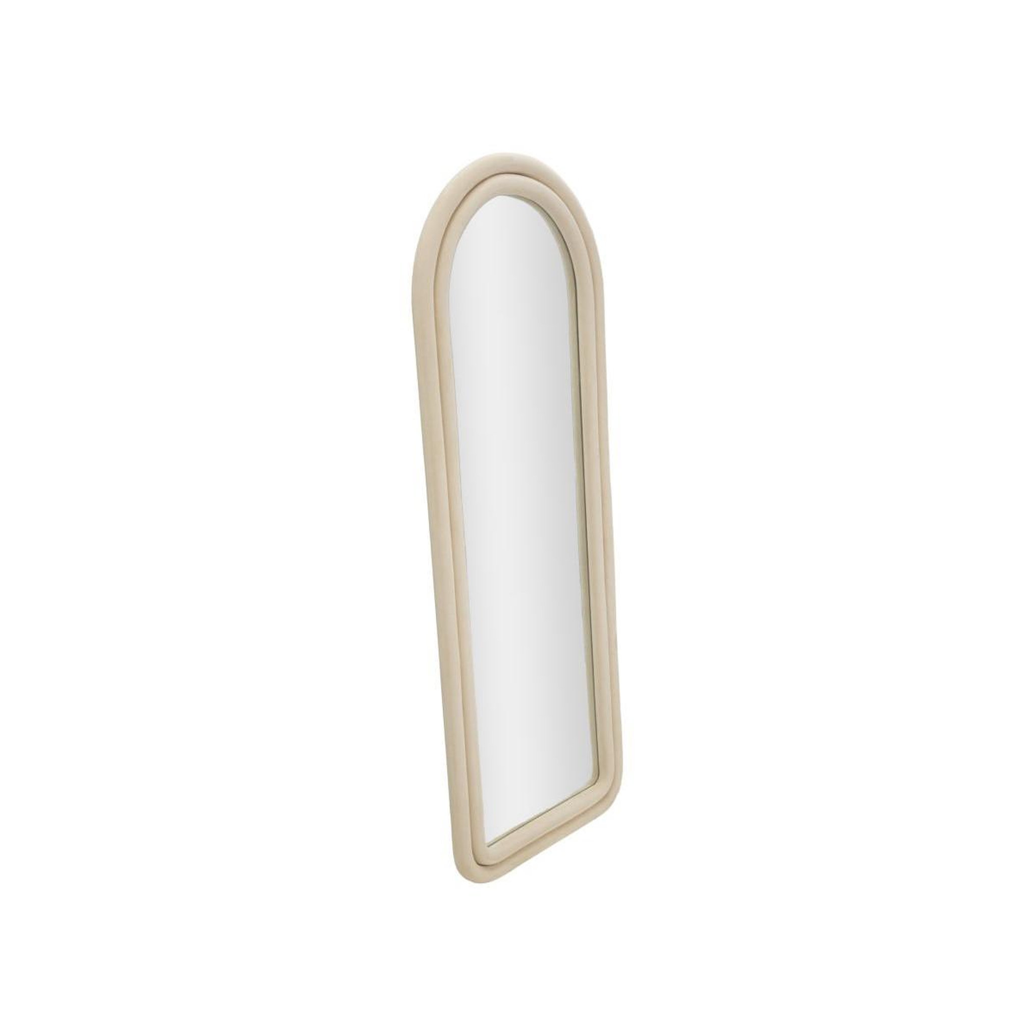 Voir la diapositive 2 : Paris Prix Miroir mural en velours  chloé  160cm crème