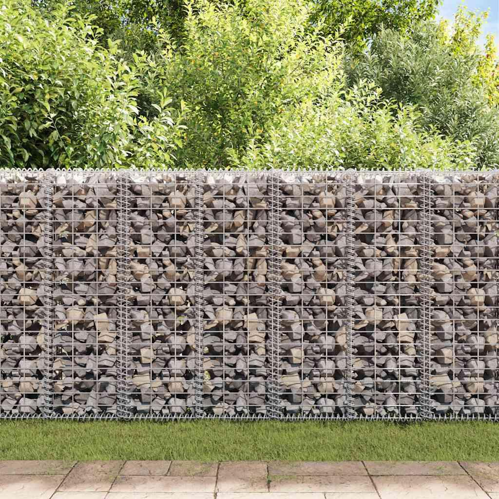 Voir la diapositive 3 : VIDAXL Mur a gabion avec couvercles Acier galvanise 20x20x100 cm