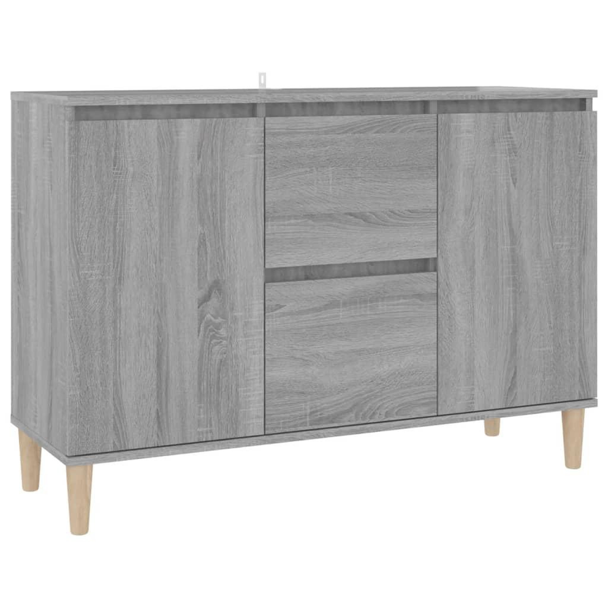 Voir la diapositive 2 : VIDAXL Buffet Sonoma gris 101x35x70 cm Bois d'ingenierie