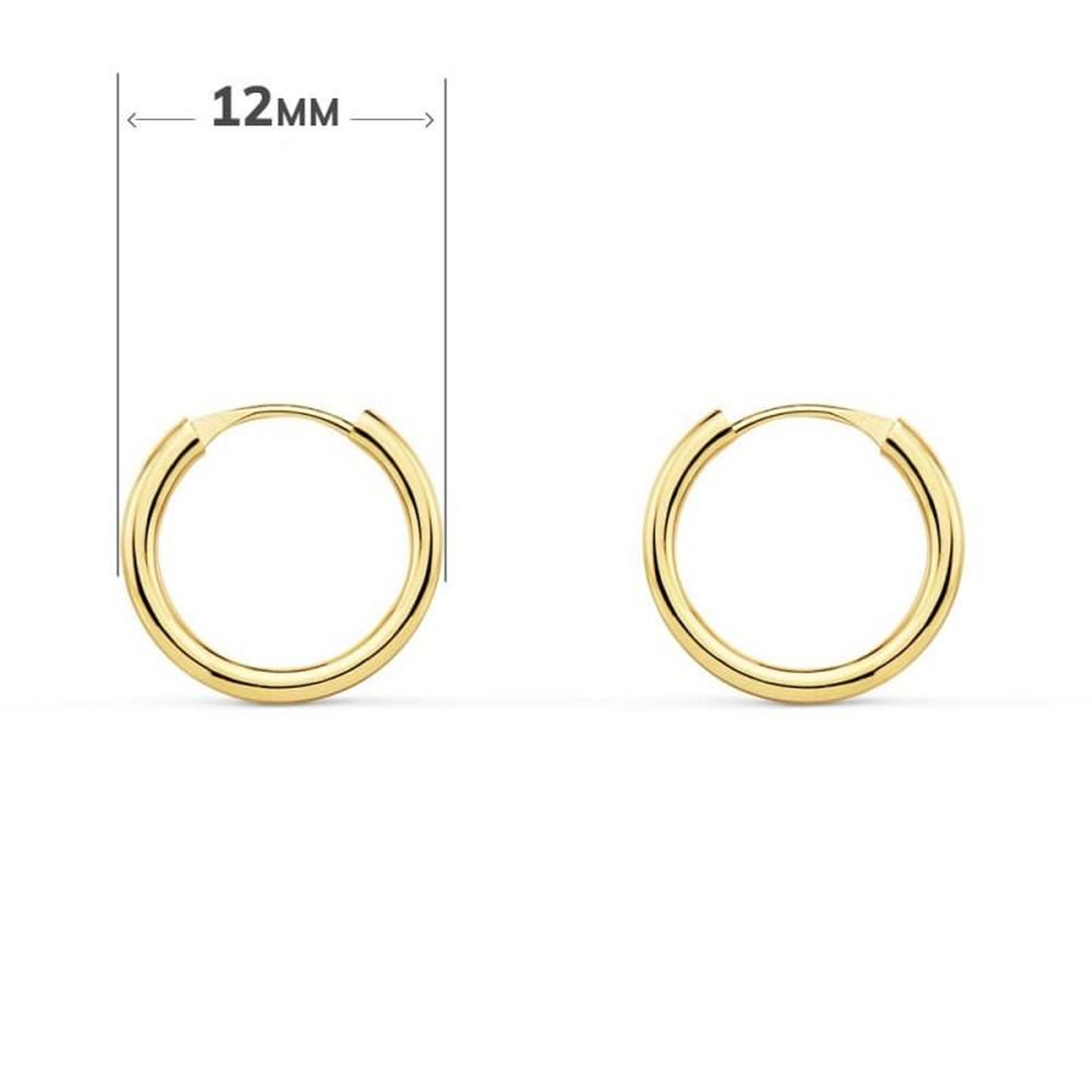 Voir la diapositive 2 : L'ATELIER D'AZUR Boucles d'Oreilles Créoles Or 18 Carats 750/000 Jaune
