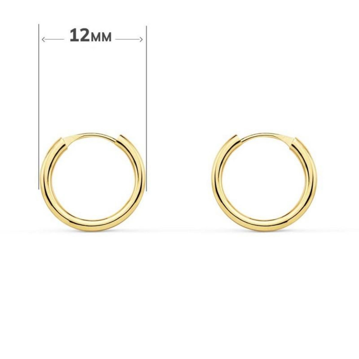 L'ATELIER D'AZUR Boucles d'Oreilles Créoles Or 18 Carats 750/000 Jaune