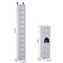 Voir la diapositive 3 : HOMCOM Lot de 2 étagères colonnes armoire de rangement CD-DVD 6 + 6 compartiments dim. 21L x 19l x 88H cm capacité max. 204 CD blanc