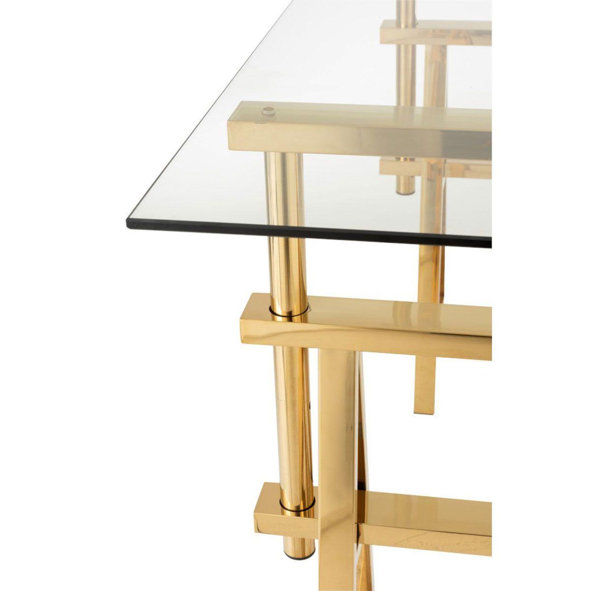 Voir la diapositive 3 : J-LINE Bureau design  ajustable  150cm transparent