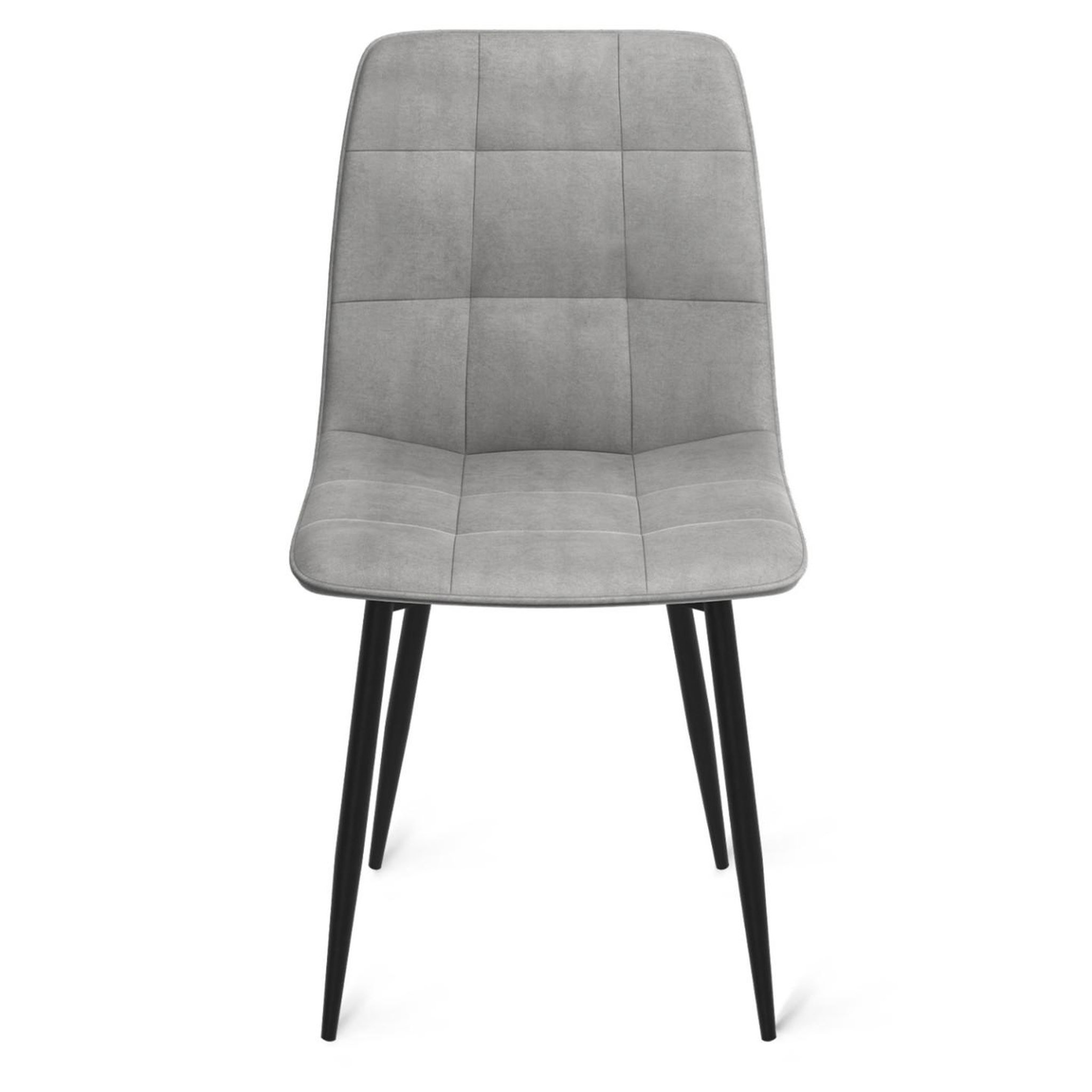 Voir la diapositive 3 : ID MARKET Lot de 4 chaises mila en velours mix color bleu, gris clair, gris foncé, jaune