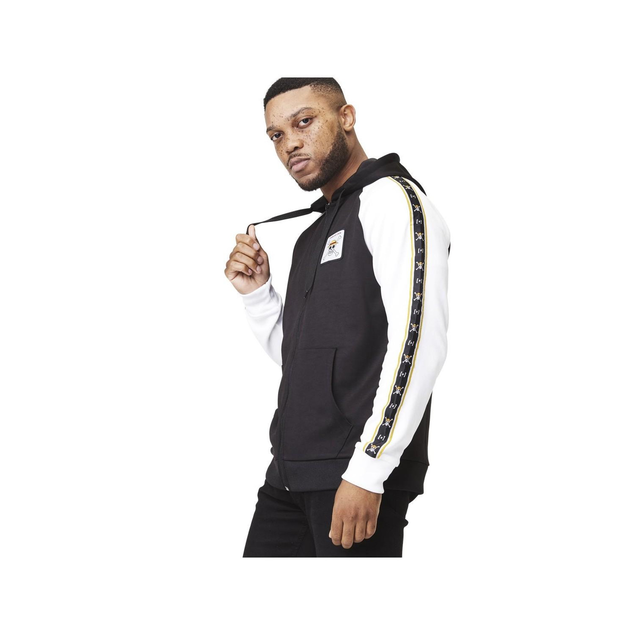 Voir la diapositive 5 : CAPSLAB Sweat à capuche avec zip homme One Piece Skull