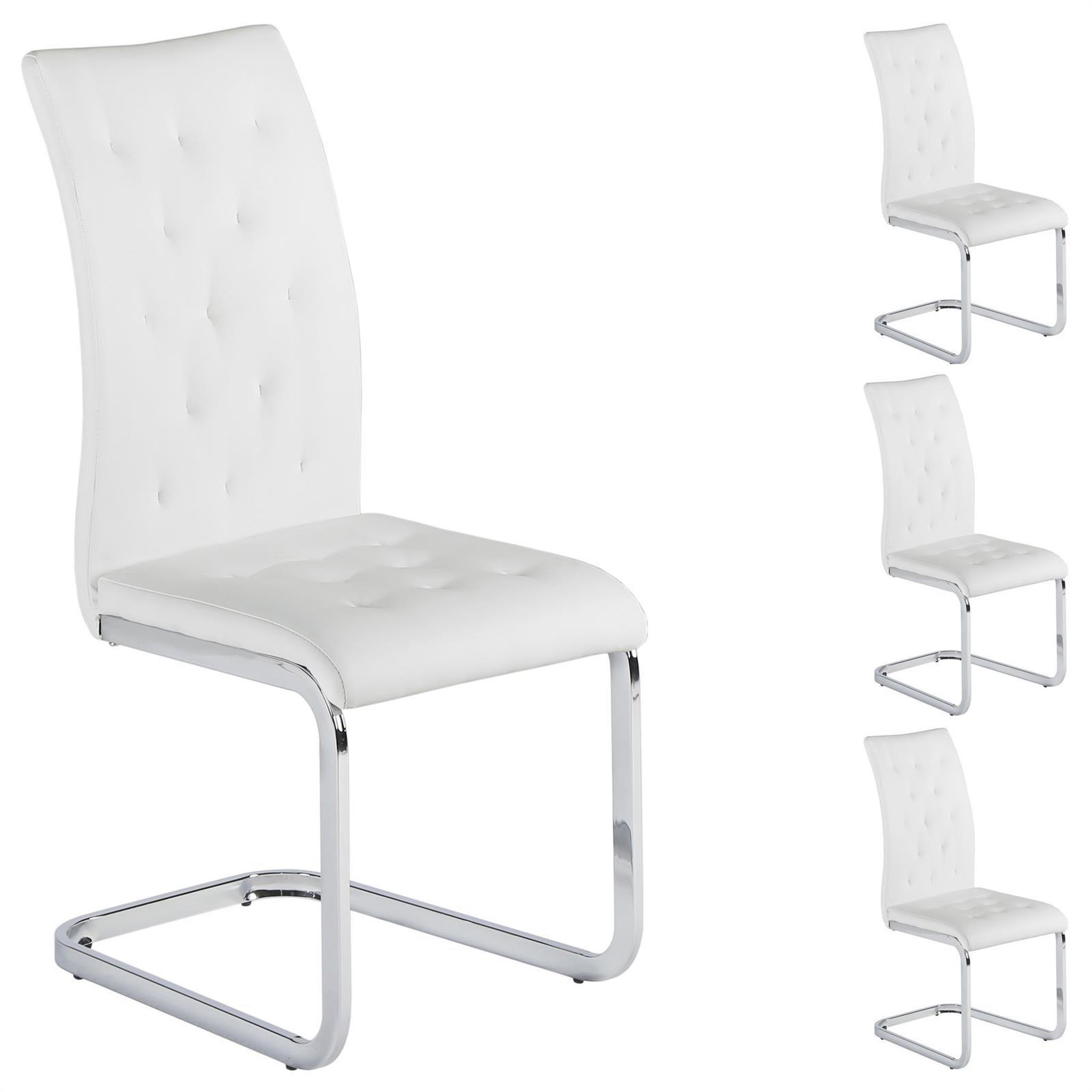 Voir la diapositive 1 : IDIMEX Lot de 4 chaises chloe, en synthétique