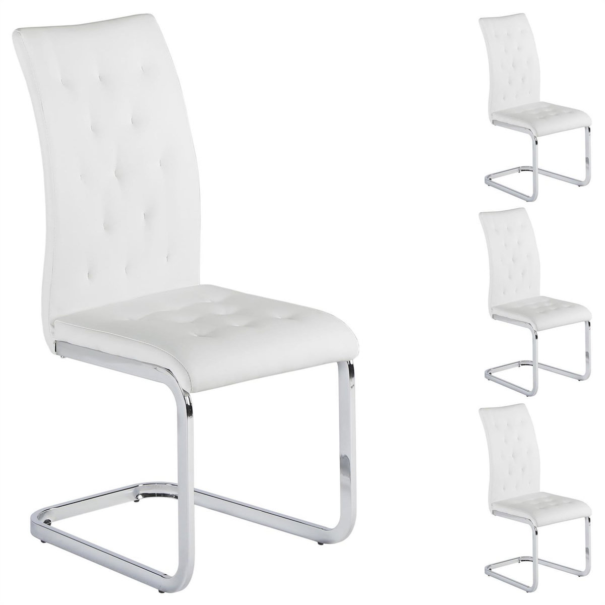IDIMEX Lot de 4 chaises CHLOE, en synthétique