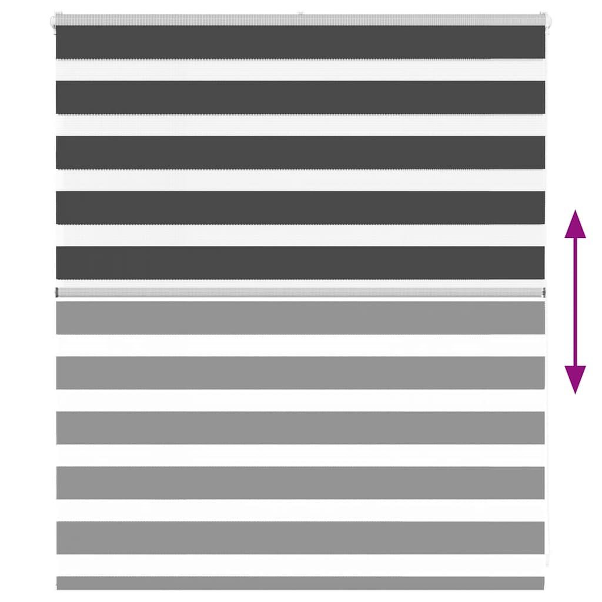 Voir la diapositive 5 : VIDAXL Store zebre noir 135x100 cm largeur du tissu 130,9 cm polyester