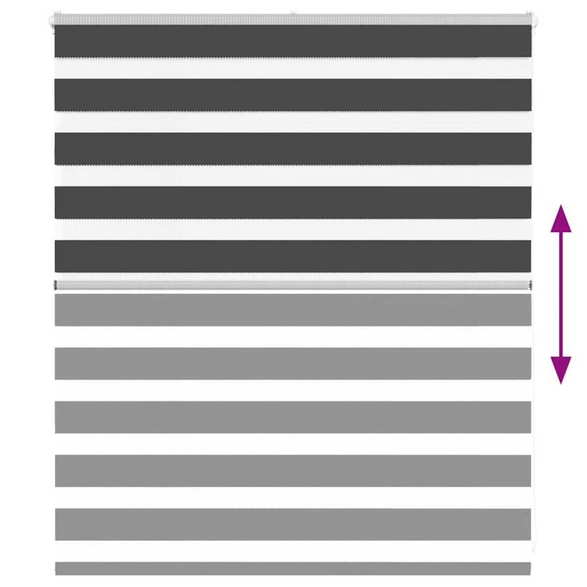 VIDAXL Store zebre noir 135x100 cm largeur du tissu 130,9 cm polyester