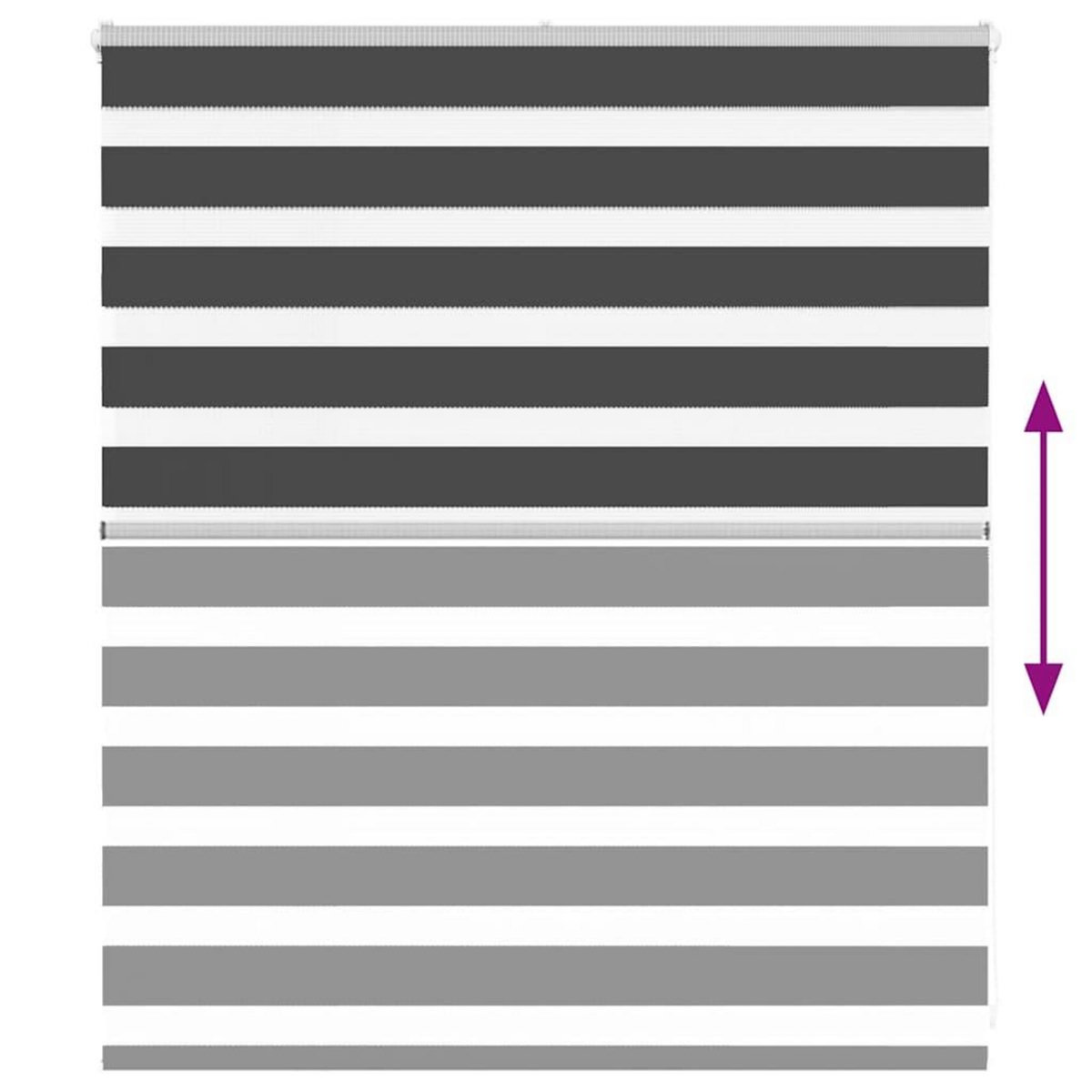 VIDAXL Store zebre noir 135x100 cm largeur du tissu 130,9 cm polyester